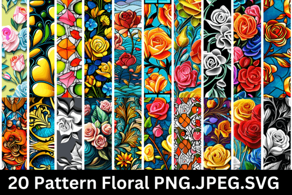 20 Pattern Floral V3 Graphics and Patterns Review