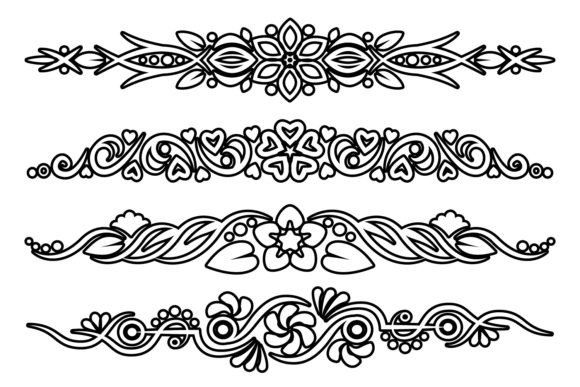 Abstract Floral Border Designs: Graphics and Illustrations Review