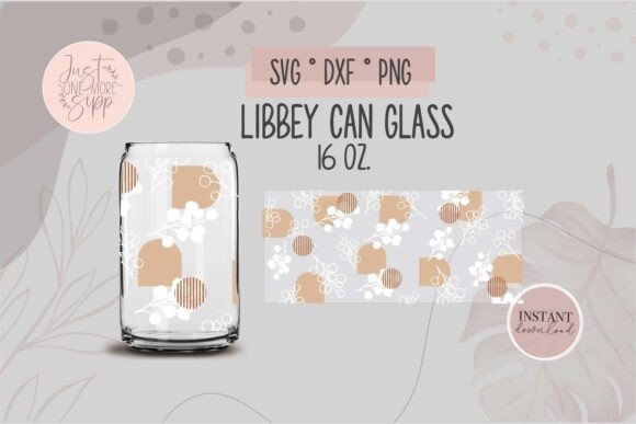 Abstract Floral Libbey Can Svg Graphics and Crafts Review