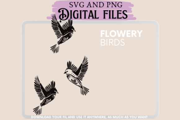 Floral Birds Graphics: Illustrations for Local Brand Identity
