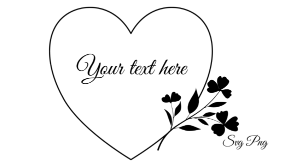 Floral Frame Heart Graphics and Illustrations Review