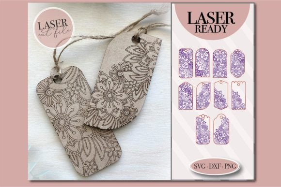 Floral Gift Tags Bundle for Laser Cutting in Celebrations