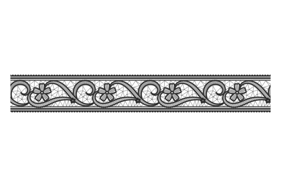 Floral Lace Decorative Horizontal Patter Graphics and Illustrations Review