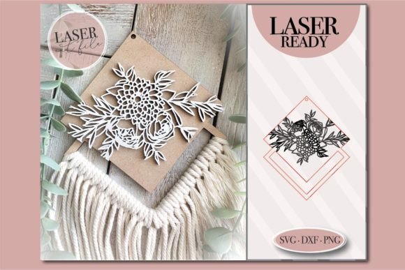 Floral Macrame SVG: Laser Cutting and Wall Decor
