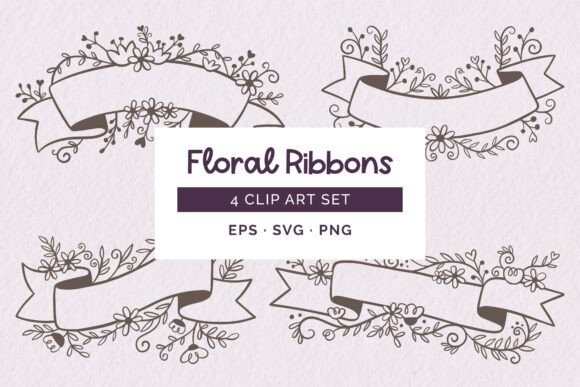 Floral Ribbons Graphics and Illustrations Review