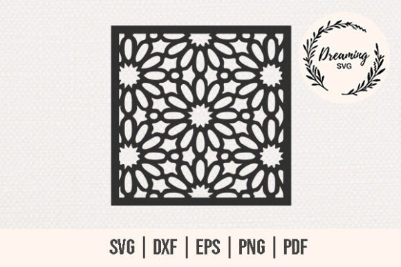 Floral Square Frame Cut Files: Graphics and Illustrations for Crafters