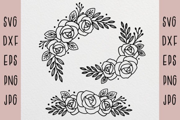 Flower Border, Floral Decoration, Roses