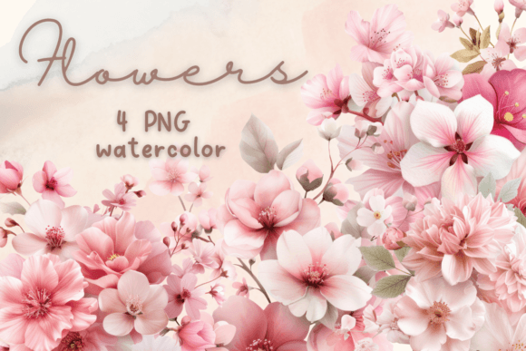 Flowers Watercolor Floral Pink Blossom Graphics and Illustrations Review