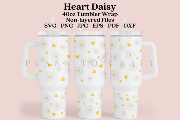 Heart Daisy 40oz Tumbler Sublimation Graphics and Crafts Review
