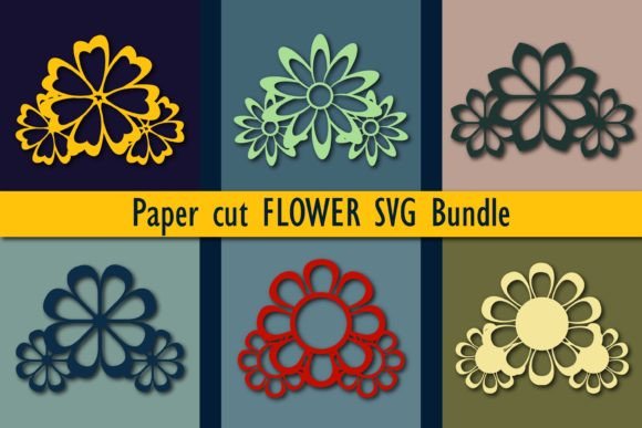Laser Paper-cut Floral SVG Bundle: Laser Cutting and Wall Decor