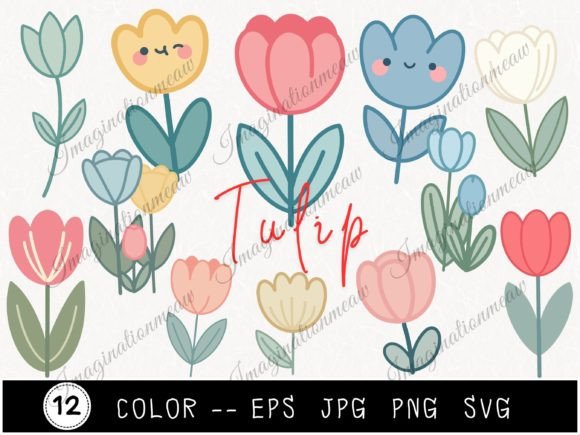 Tulip Svg Floral Flower Decoration Graphics and Illustrations