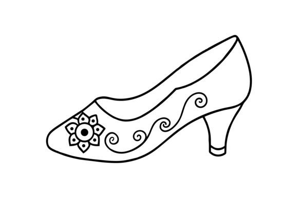 Women Shoe with Floral Illustration: Graphics and Branding Review